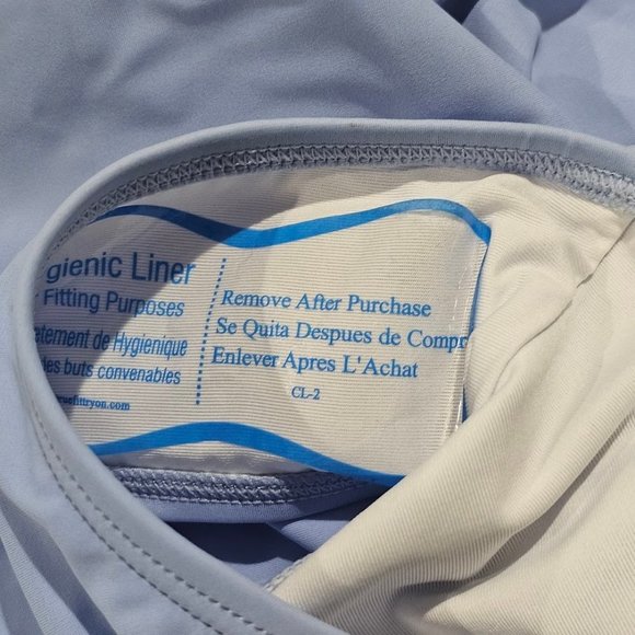 DKNY Plunging Colorblock  One-Piece Swimsuit Hydrangea - Picture 11 of 12